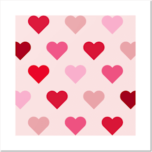 Happy Valentines day love hearts Posters and Art